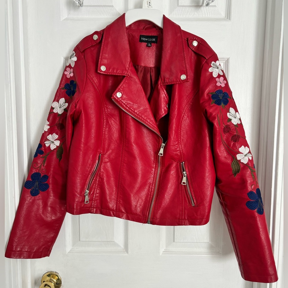 Urban Retro Faux Leather Jacket Sz L